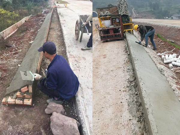 人工修筑路肩墻VS路肩墻滑膜機(jī)施工